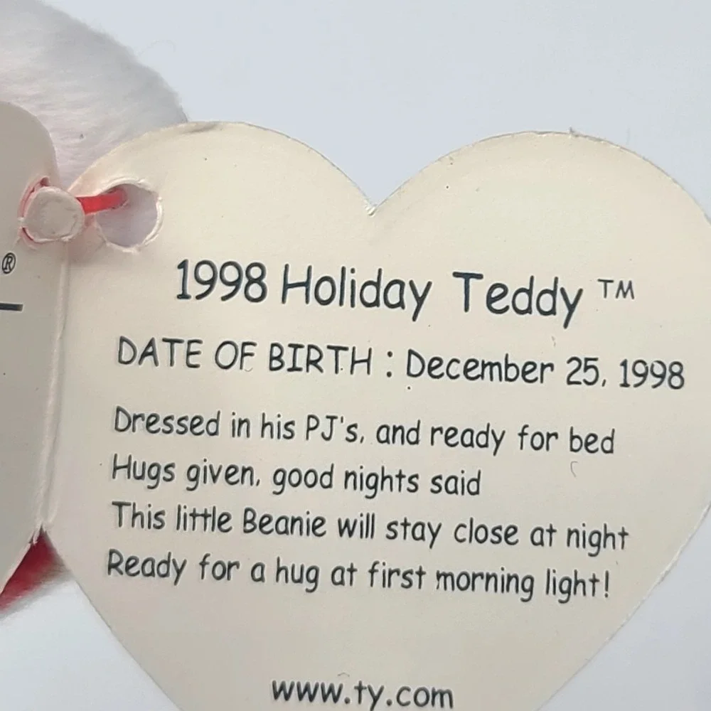 Vtg Ty Beanie Babies Lot Of 3‎ Christmas Santa 98 Snowball 96 Holiday Teddy 98